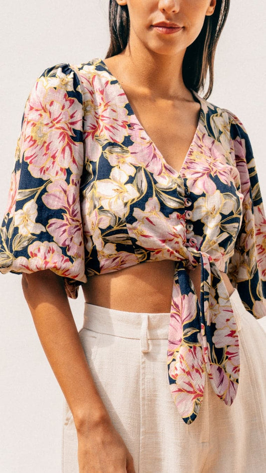 Sonya Crop Top - Karlie Print