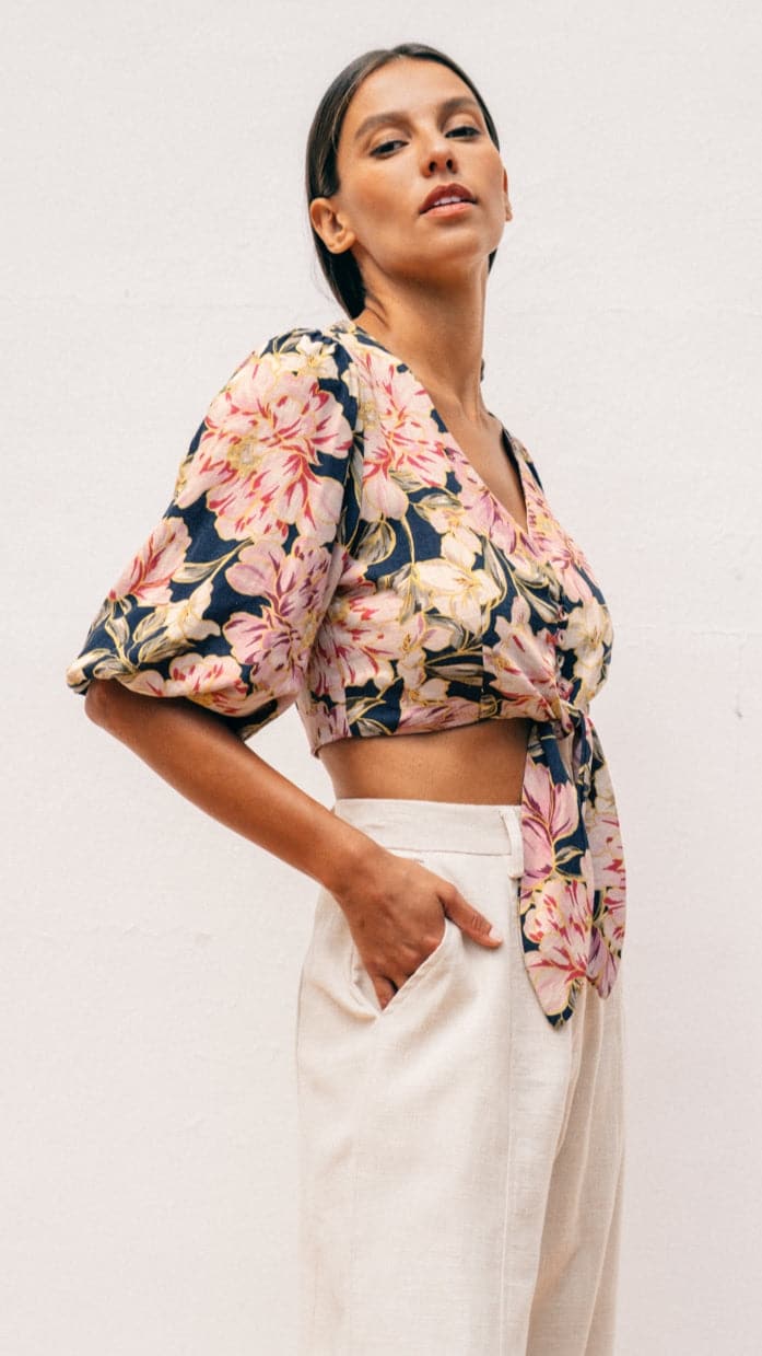 Sonya Crop Top - Karlie Print