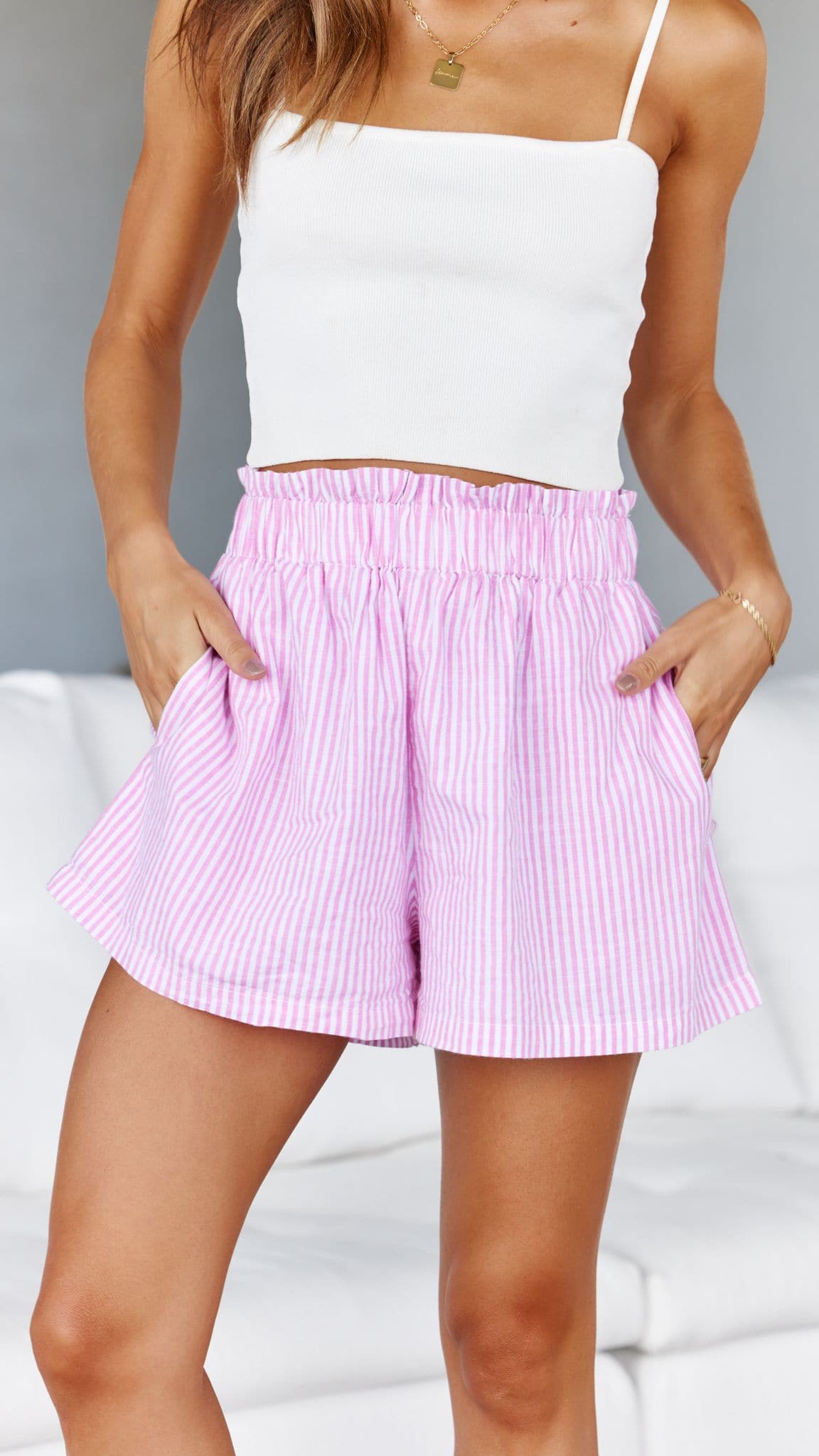 Minnie Shorts - Pink Stripe