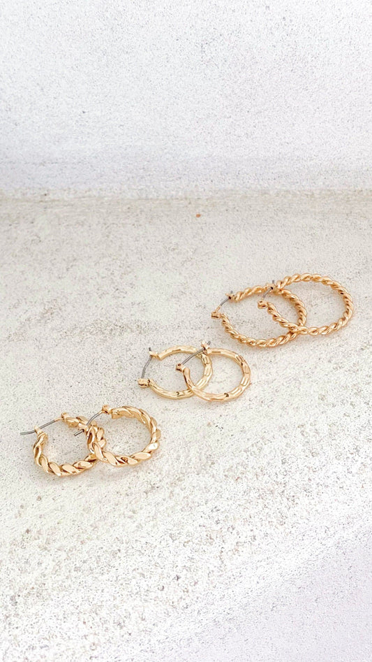 Luella Hoop Set - Gold